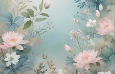 vintage background with flowers