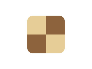 正方形のクッキーのアイコンのイラスト