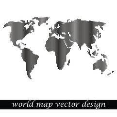 Digital World Map Vector Design Creative Concept