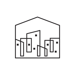 structure construction logo design icon vector