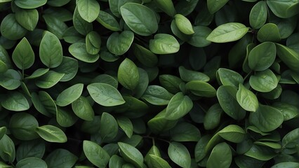 Beautiful seamless pattern of small green leaves from Generative AI