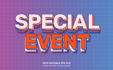 Festival event 3D editable text style effect