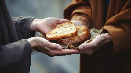 person holding bread