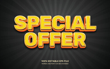 Special offer 3d editable text style effect	
