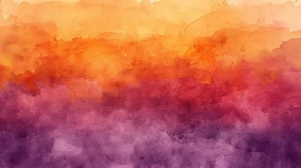 Foto op Canvas abstract watercolor background sunset sky orange purple © MdKamrul