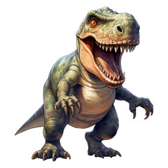Fototapeta premium Funny dinosaur Tyrannosaurus Rex in watercolor style.