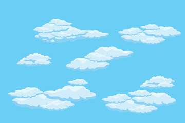 Cloud sky scene background vector simple cloud illustration template design - obrazy, fototapety, plakaty