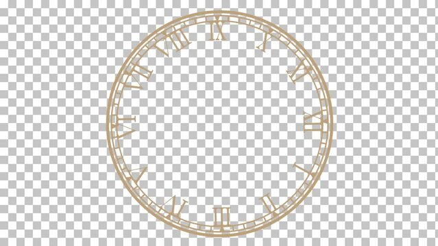 Latin Clock Face in Time Lapse
