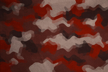 red and grey digital camouflage , microfiber fabric texture