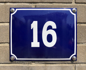 The number 16