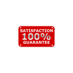 Satisfaction guaranteed sign icon isolated on transparent background