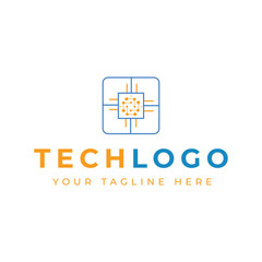 Pixel technology logo designs concept vector, Network Internet logo symbol vector 