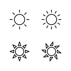 sun icon set vector