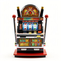 Casino machine isolated on white background