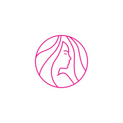 hair beauty icon logo design vector