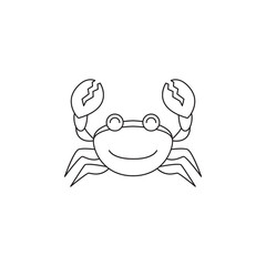 crab seafood mascot icon logo design vector