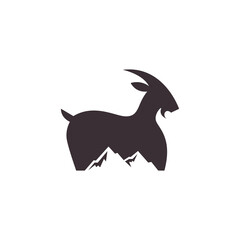 mount goat mascot icon logo design vector