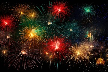 Fototapeta premium fireworks on the sky