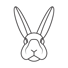 rabbit icon logo design vector
