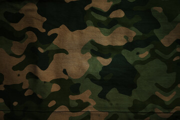 Fototapeta premium army military camouflage cotton cloth texture , woodland variation