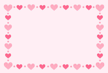 ハートのフレーム背景　素材　飾り枠　シンプル　おしゃれ　エレガント