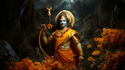 Lord Rama's Legacy: Ajodhya's Eternal Connection with God - obrazy, fototapety, plakaty