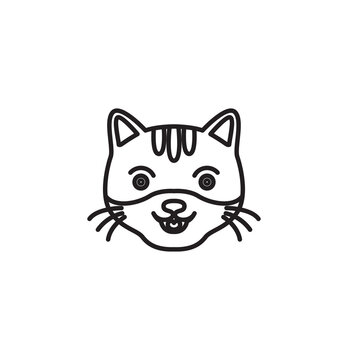 cat dog rabbit pet logo design vector