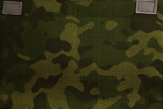 military camouflage pattern canvas with velcro straps patches