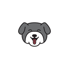cute dog pets icon logo design vector