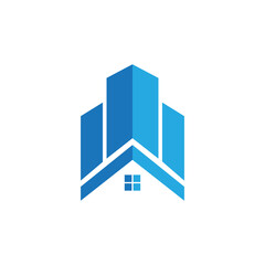 skyscraper icon logo design vector