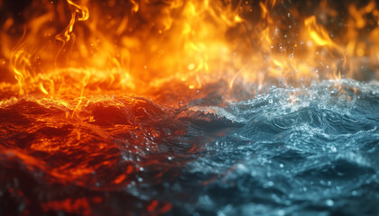 Symbol of World Firefighter Day, Red and blue colors symbolizing fire and blue water