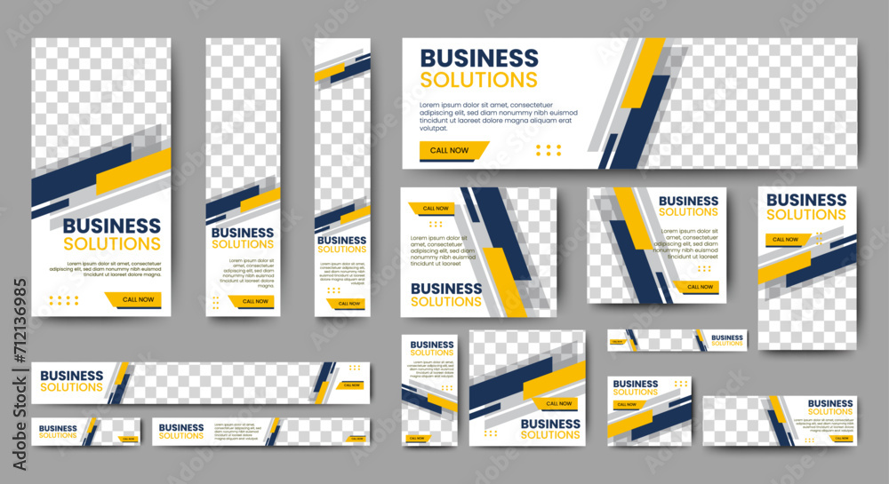 Canvas Prints digital marketing web banner ads template. set of promotion kit banner template design with modern a