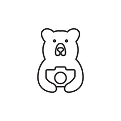 bear cute icon logo design vector