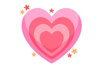 Pink Heart Decor Sticker Design