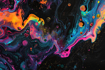 Cosmic Liquid Psychedelic Texture Pack - Dynamic and Colorful Abstract Designs for Creative Projects, Ideal for Artistic Backgrounds and Graphic Art, Generated AI