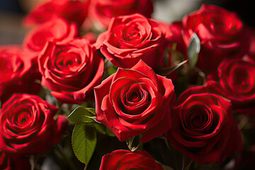 bouquet of red roses