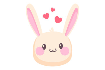 Cute Bunny Decor Sticker Design