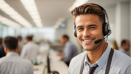 portrait of a smiling customer service