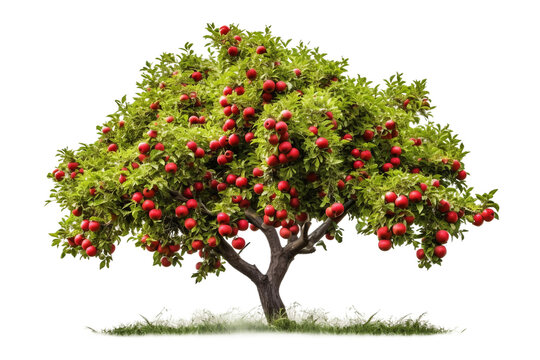 Apple Tree Isolated on Transparent Background