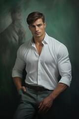 Obraz premium Portrait of handsome man in business attire