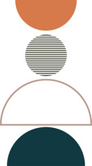 Boho shape illustration vector element