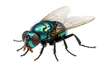 Fototapeta na wymiar Bluebottle Fly Isolated on Transparent Background