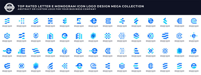 Letter E logo collection.