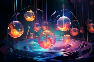 Crystal-clear wishing wells, granting the desires of those who toss in their coins - Generative AI