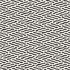 Vector seamless hand-painted ink pattern. Abstract decorative background. Stylish monochrome hand-drawn texture.