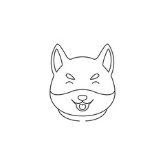 dog cat pets cute icon logo design vector