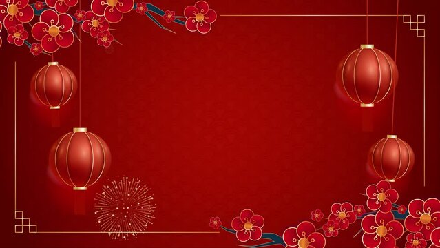 4K Free Chinese New Year Background Motion Seamless Looping Animation