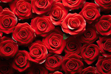 close up of a bouquet of red roses. valentines day, mothers day