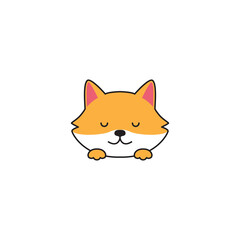 dog cat pets cute icon logo design vector