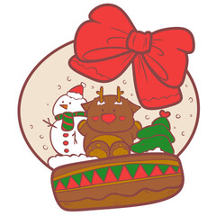 The illustration of a snow globe